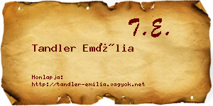 Tandler Emília névjegykártya